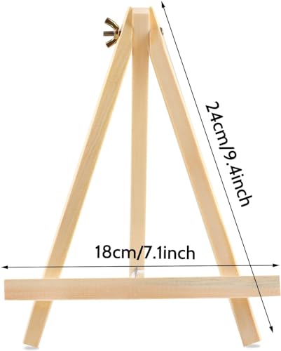 12 Pack 9 Inch Wood Easels, Easel Stand for Painting Canvases, Tripod, Kids Student Tabletop Easels for Painting, Art Craft Painting Easel Stand for Artist Adults Students - style: 12