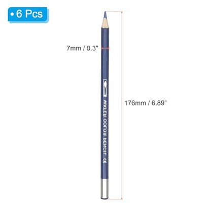 PATIKIL Watercolor Pencil, 6Pcs Water Soluble Pencils for Blending, Coloring, Sketch Drawing, Painting, Ocean Blue - color: Ocean Blue