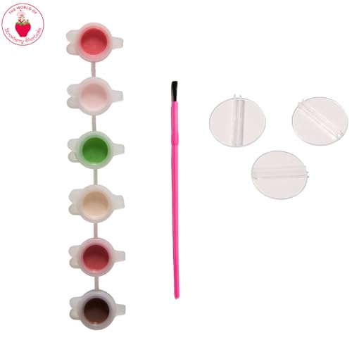Innovative Designs Strawberry Shortcake Canvas Paint Set for Kids with 3 Canvases, Acrylic Paint, Paintbrush & Stands - color: Strawberry Shortcake