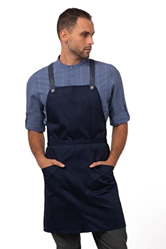 Chef Works Men's Largo Bib Apron - color: Dark Navy