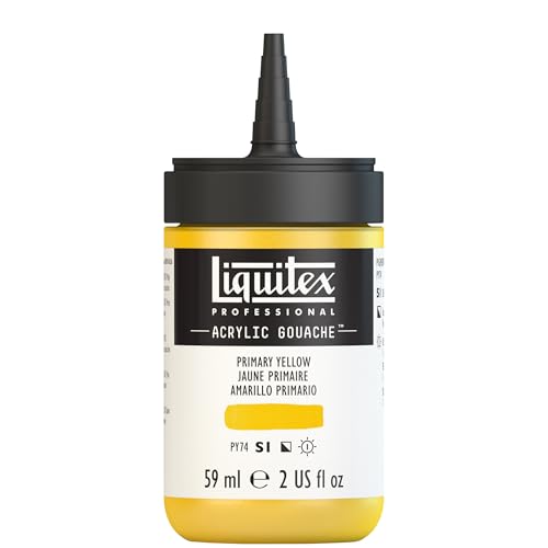 Liquitex Professional Acrylic Gouache, 2-oz (59ml) Bottle, Primary Yellow - color: Primary Yellow
