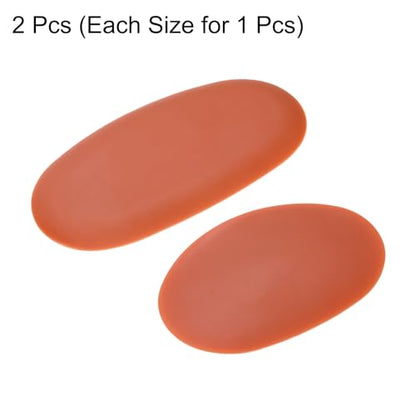 HARFINGTON 2pcs Pottery Ribs Soft Silicone Rubber Clay Ceramic Sculpting Tools for Finishing Shaping and Smoothing Removing Finger Marks Small & Medium