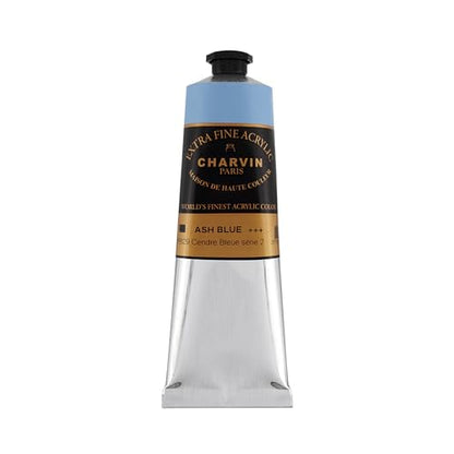 Charvin Extra Fine Professional Acrylic Paint - Ash Blue, 60ml Tube, Triple-Milled, Lightfast Pigments, Open Stock Artist Acrylic Paints in Nature-Inspired Hues - color: Ash Blue, size: 2.02 Fl Oz (Pack of 1)