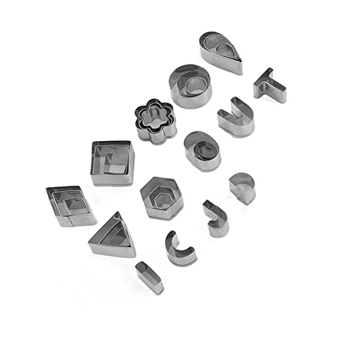 Clay Earring Making Kit, Polymer Jewelry DIY Kit with 30 Stainless Steel Cutters, Earring Hooks & Cards, for Clay, Polymer Clay, Fondant and Craft Projects