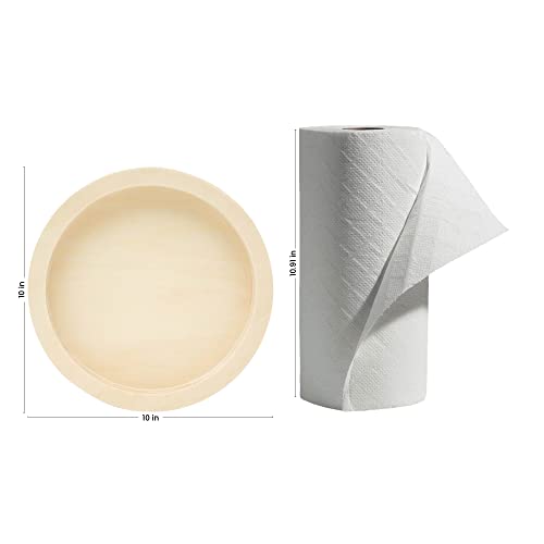 Circle Wood Sign Blank 10 inch Diameter, Pack of 1 Wood Tray for Crafts, Canvas Panel, Wood Boards for Crafts/Resin, by Woodpeckers - size: 10 inch