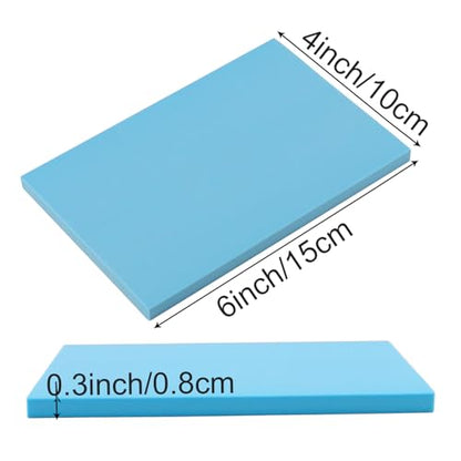 ZOENHOU 20 Pcs 4" x 6" Blue Rubber Carving Blocks, Linoleum Blocks for Printmaking,Soft Rubber Crafts Rubber Stamping Blanks