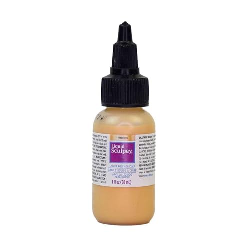 Sculpey Liquid Polymer Oven-Bake Clay, Gold, 1 oz. Bottle, Great for Jewelry, Holiday, DIY, Mixed Media, Window clings, Home décor and More! Great for Beginners to Artists! - color: Gold, size: 1 oz
