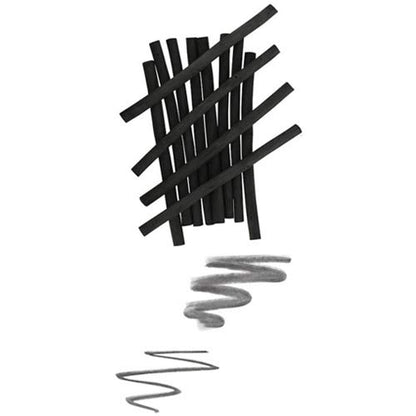 PH Coate Artist Willow Charcoal Thick, 12 Sticks, Black - style: Thick