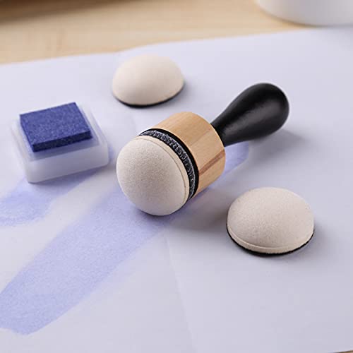 CYFUN DESIGN Ink Paints Mixing Blending Tools,Mini Replacement Foam Refills and Covers Sets for DIY Scrapbooking Crafts Paper Crafting Projects Card Ink Painting Tools - color: 2 Handle +24 Foam +10 Covers