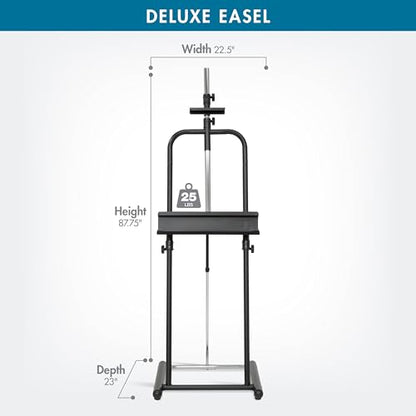 SD STUDIO DESIGNS Deluxe Easel - Black 22.5" W x 23" D x 87.75" H - style: 72"