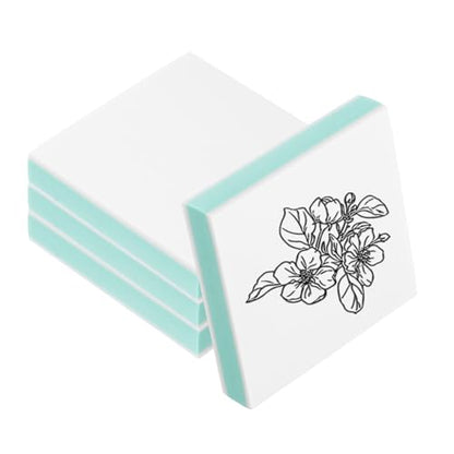 PATIKIL 4Pcs 2X2" Rubber Carving Blocks, Soft Linoleum Art Carving Block Square Crafts Stamp Making for Printmaking Stamps Carving Supplies, Green - color: Green