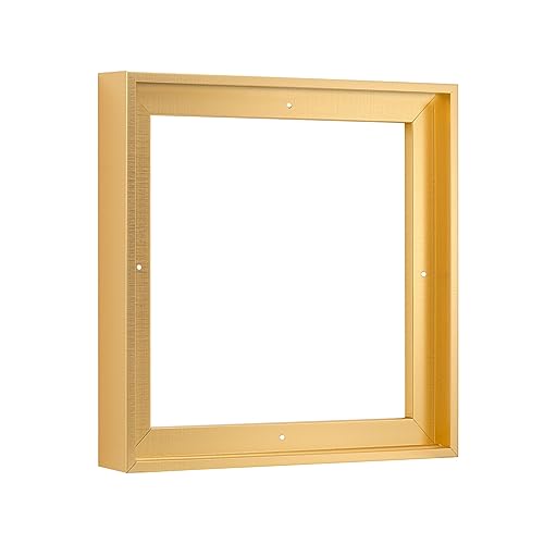 Pixy Canvas Floater Frame 4x4 for 1-1/2 (1.5) inch Deep Canvas Paintings/Canvas Prints/Wood Canvas Panels/Wall Art/Wall Decor/Home Decor/Artwork (Brass Gold, 4 x 4 inch, Square) - color: Brass Gold, size: 4 x 4 inch
