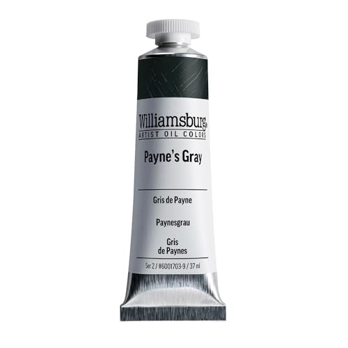 Williamsburg Artist Oil Colors by GOLDEN, Payne's Gray, 37 ml tube, Professional Oil Paint, Semi-Opaque - color: Payne's Gray, size: 1.25 Fl Oz (Pack of 1)