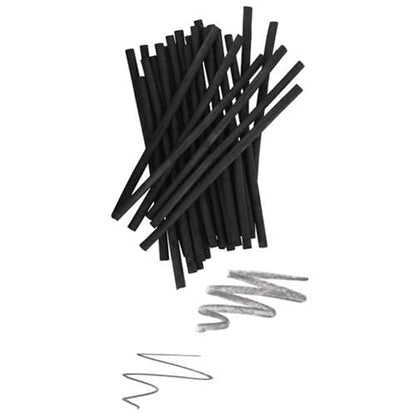 PH Coate Artist Willow Charcoal Medium, 25 Sticks, Black - style: Medium