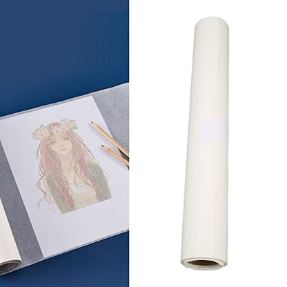 Culnflun Tracing Paper Roll White High Transparency Pattern Paper for Sewing Dressmaking Sketch Drafting Designers Artists Builders 1 Roll Original (46m) - size: 46m