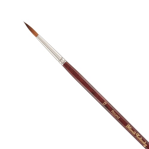 Creative Mark Mimik Kolinsky Watercolor Brush - # 12 Round - Long Handle Synthetic Paint Brush - Handmade in Germany - Synthetic Sable Paint Brushes for Professional Artists - Animal-Friendly - size: 12