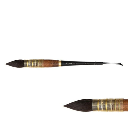 Isabey Vintage Siberian Blue Squirrel Brush, Quill Mop, 3, Natural - size: 3