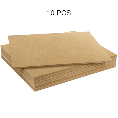 DEAYOU 10 Pack 11" x 14" MDF Wood Boards for Crafts, 1/4" Thick Medium Density Fiberboard, Unfinished Art Chipboard Sheets, Blank Wooden Hardboard Panels for DIY, Engraving, Painting, Carpentry