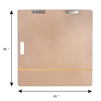 Vencer Art Supply 23" x 26" Artist Sketch Tote Board,Drawing Board with Clips and Handle for Classroom,Studio or Field Use,VAB-003 - size: 23" x 26"