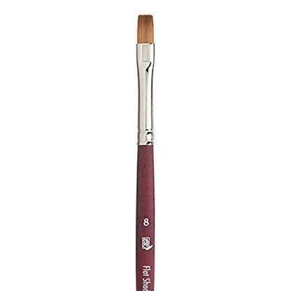 Princeton Velvetouch, Series 3950, Paint Brush for Acrylic, Oil and Watercolor, Flat Shader, 8 - size: Size 8