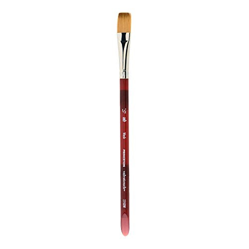 Princeton Velvetouch, Series 3950, Paint Brush for Acrylic, Oil and Watercolor, Wash, 1/2 Inch
