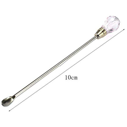 Beaute Galleria 3 Pieces Nail Art Stirring Rod DIY Tools Spoon Spatula Needle Stick for Powder Liquid Glue Rhinestone Acrylic UV Gel Mixing Manicure Accessories