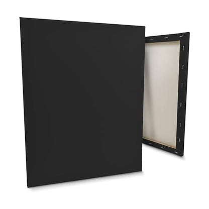 ArtSkills Black Canvas, Stretched Canvases for Painting, Supplies for Artists, 12x16, 2-Pack