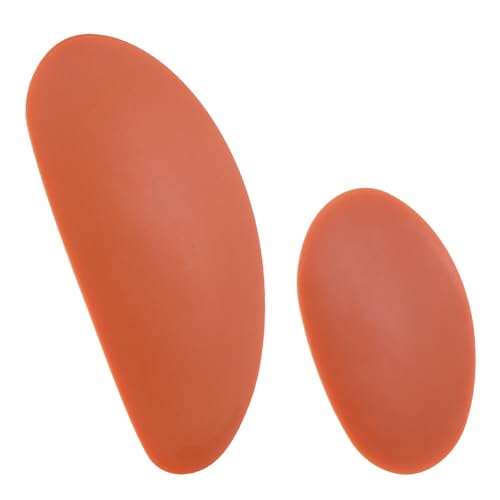 HARFINGTON 2pcs Pottery Ribs Soft Silicone Rubber Clay Ceramic Sculpting Tools for Finishing Shaping and Smoothing Removing Finger Marks Small & Large - size: Small & Large