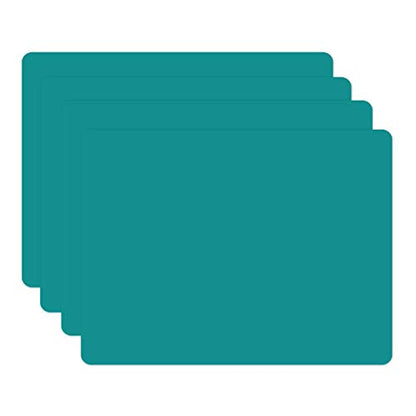 Silicone Placemats, Food-Grade Non-Slip Waterproof, Dining, Stain Resistant, Countertop Protector, Kitchen Counter Mat, Heat Resistant, Baking mat Dishwasher Safe (15.7x11.8Inch-4pack, Green) - color: Green, size: 15.7x11.8Inch-4pack