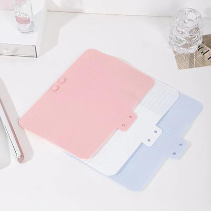 Heat Resistant Silicone Mat Travel Case Portable Travel Mat Cover for Hair Straightener, Flat Iron and Hot Hair Styling Tools (White) - color: White