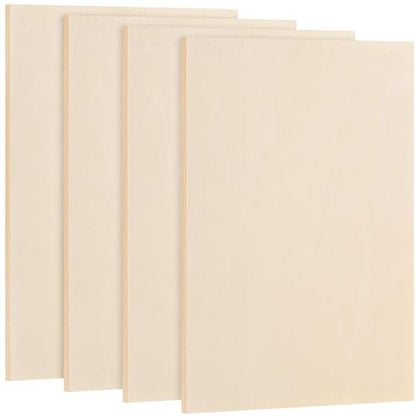 Aodaer 4 Pack Wood Panels 24 x 36 Inch Wooden Panels Canvas Unfinished Craft Wood Boards Panels for Art Crafts Acrylic and Oil Painting Pouring DIY Projects - size: 24 x 36 Inch