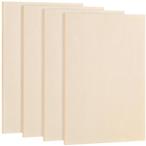Aodaer 4 Pack Wood Panels 24 x 36 Inch Wooden Panels Canvas Unfinished Craft Wood Boards Panels for Art Crafts Acrylic and Oil Painting Pouring DIY Projects - size: 24 x 36 Inch