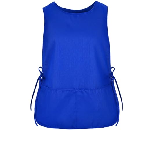 TFTAFAN Cobbler Apron Unisex Waterproof Apron with 2 Deep Pockets Art Smock for Painting Cleaning Artiest Apron work kitchen - color: Royal Blue