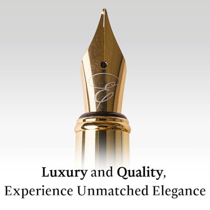 Ellington Pens Luxury Wood Fountain Pen Set –Medium Nib - Includes 6 Ink Cartridges, Wooden Pen Gift Box, Ink Converter - Wood Pen For Writing, Calligraphy, Journaling, Drawing (Rosewood Radiance) - color: Rosewood Radiance, style: Medium