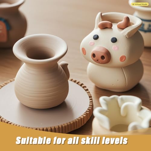 ZEHIQ Air Dry Clay-2.2 lbs Natural Yellow Pottery Clay for Craft Projects | Wheel Throwing, Hand Building, Sculpting Molding, No Baking Required, Self-Hardening, Beginners & Professional Artists - color: yellow