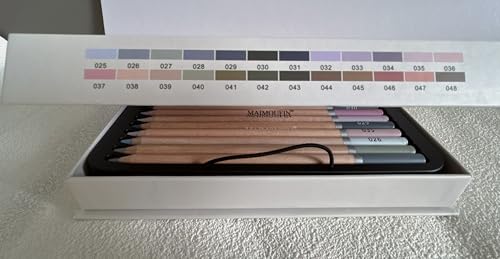 Soft Pastel Pencils 24 Colors Grey Tone Drawing Pencil Set Professional Grade Pastels Art Supplies for Drawing Sketching Coloring(Not Oil-Based) (Grey) - color: Grey