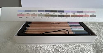 Soft Pastel Pencils 24 Colors Grey Tone Drawing Pencil Set Professional Grade Pastels Art Supplies for Drawing Sketching Coloring(Not Oil-Based) (Grey) - color: Grey