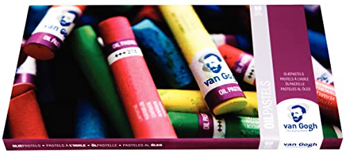 Van Gogh Oil Pastel, Round Full Stick, 60-Piece Set | Artist-Grade Oil Pastel Set for Creative Artwork, Rich Colors and Vibrant Pigments, Soft Texture for Smooth Blending - style: 60-Piece Set, General Selection