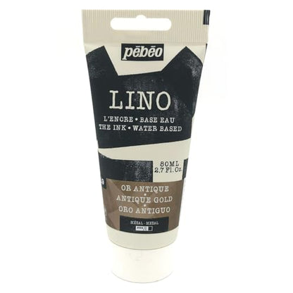 Pebeo Renocut Print, Ink (Water-Based) 2.7 fl oz (80 ml), Antique Gold 19 - color: Antique, Gold