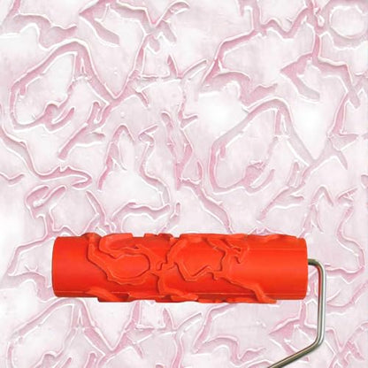 7"DIY Patterned Paint Roller | Decorative Art Texture Roller | Embossing Texture Rubber Roller Painting Supplies | Pattern Art Texture Tools for Household Wall Painting (BK094R) - style: BK094R