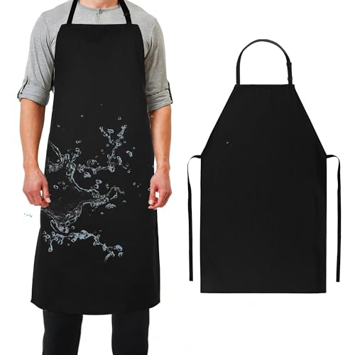 Heavy Duty Waterproof Apron - for Unisex Adult, Ultra Lightweight, Chemical Resistant Industrial Work Apron - color: Black-1pack