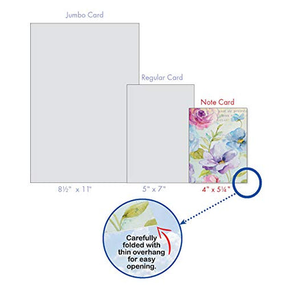 The Best Card Company - 10 Boxed Note Cards with Flowers - Blank Assorted Floral Notecards Bulk (4 x 5.12 Inch) - Cool Blossoms M1708BN - style: Cool Blossoms
