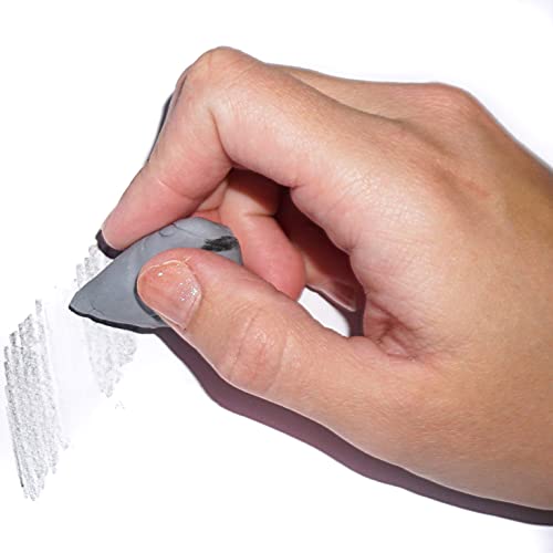 June Gold 15 Piece Art Eraser Set, 3 White Vinyl (Firm), 3 Pink Rubber (Medium), 3 Kneaded (Soft), 3 Retractable (Precision), & 3 Retractable Refills
