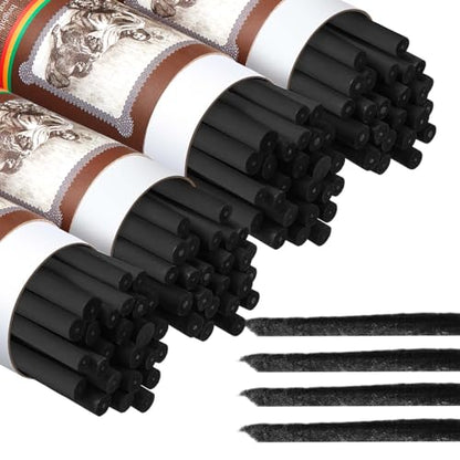 Gueevin 100 Pcs Willow Charcoal Sticks, Willow Charcoal, Artists, Beginners, Students, Perfect for Sketching, Drawing, Shading, and Fine Back to School Christmas Art Gifts (7-9mm) - size: 7-9mm