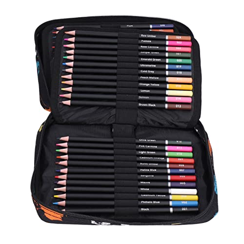 72 Colored Pencils Set, Soft Core Art Drawing Pencils, with Zipper Case, Sharpener & Extender, for Sketching, Painting, Gift for Artists Kids Students