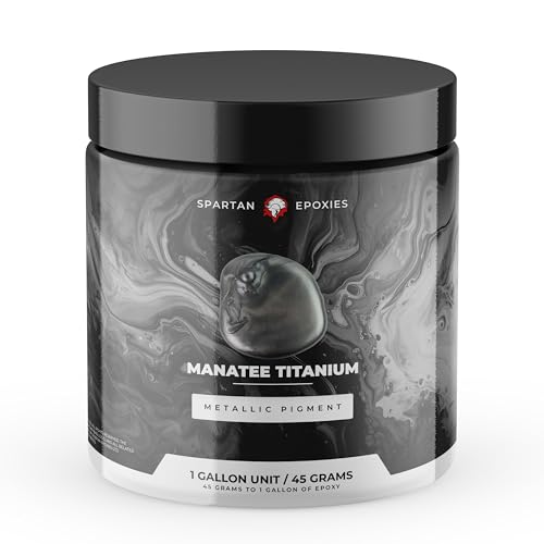 Spartan Epoxies Metallic Pigment Powder for Epoxy - 30 Unique Colors, 4oz for 1 Gallon and 12oz for 3 Gallons of Clear Epoxy, Made in the USA (Manatee, 4oz (45 Grams)) - color: Manatee, size: 4 oz (45 grams)