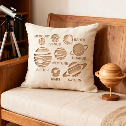 TIAMECH A4 Reusable Solar System Stencil for Painting | Planets Earth Mars Saturn Mercury Layering Template, DIY Wall Art, Wood Furniture, Scrapbook & Crafts (8.3x11.7inch) - style: Solar System