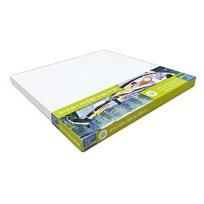 Artist's Loft 20" x 20" Level 3 Gallery Wrapped Heavy Duty Canvas - Acid Free Cotton Canvas for Paint, Acrylic, & Oils - Bulk 6 Pack - size: 20 x 20