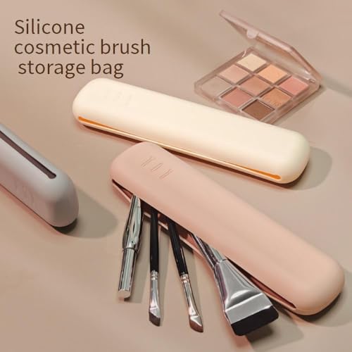 3PCS Makeup Bag Makeup Brush Pouch Cosmetic Organizer Travel Makeup Brush Holder Travel Holder Storage Brush Case Brush Bag Pouch Silicon Bag
