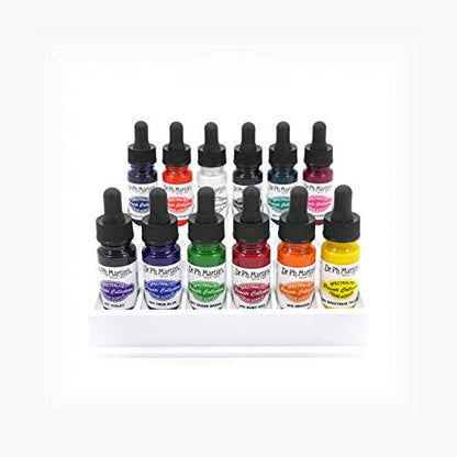 Dr. Ph. Martin's Spectralite Private Collection Liquid Acrylics (Set 1) Arcylic Paint Set, 0.5 oz, Set 1 Colors, 1 Set of 12 Bottles